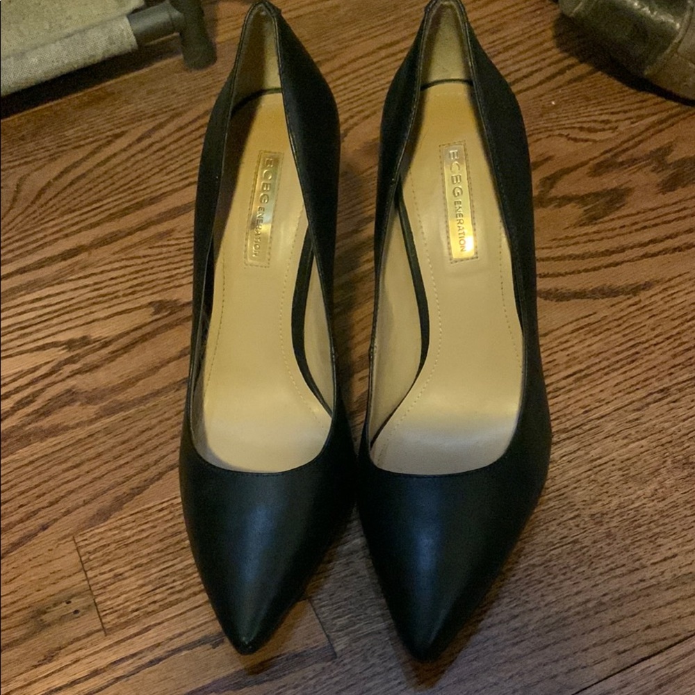 BCBGMaxAzria Black Stiletto Heels with Pointed Toe